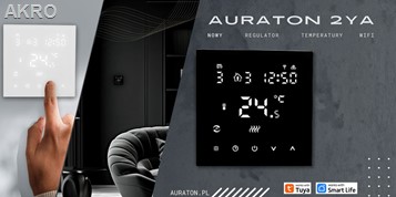 AURATON 2YA przewodowy p/t reg. temp. WiFi CZARNY